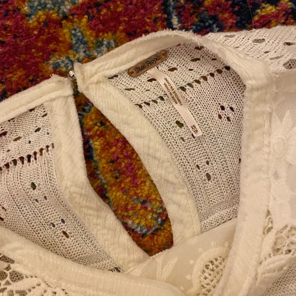 Free People Lace Bell Sleeve Crochet Top - Picture 3 of 3